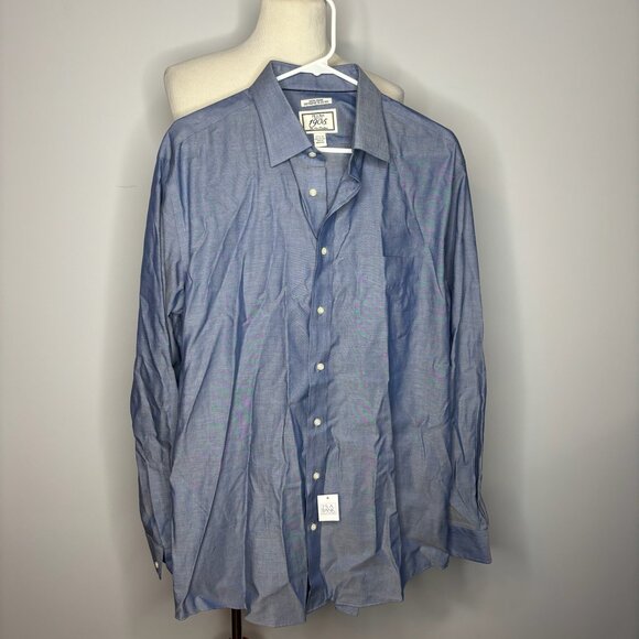 Jos A Bank- Blue Extreme Slim Fit Button Down - Picture 1 of 2